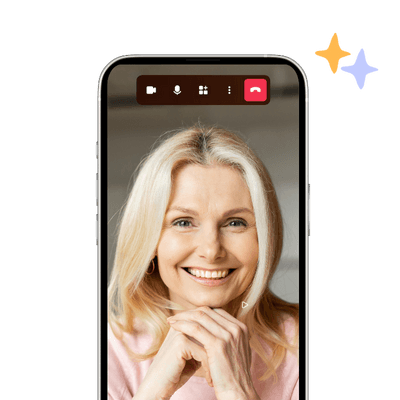 Video call session with a Peer Navigator